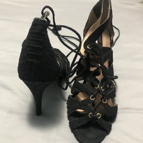 H&M Miranda Kerr Spring Lace Up Heels Size 6/6.5 - Picture 4 of 8
